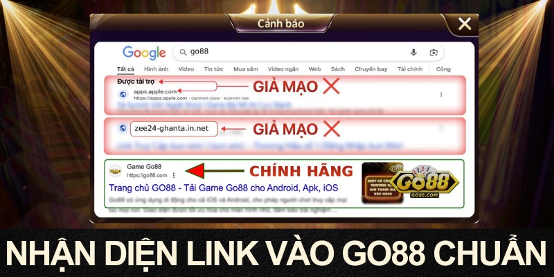 Nhận Diện GO88 Uy Tín: Cách Tránh Phiên Bản Fake 2 Cách tìm kiếm chuẩn link vào GO88 chính hãng