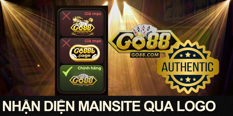 Nhận Diện GO88 Uy Tín: Cách Tránh Phiên Bản Fake 3 Nhìn logo nhận biết web chính hãng